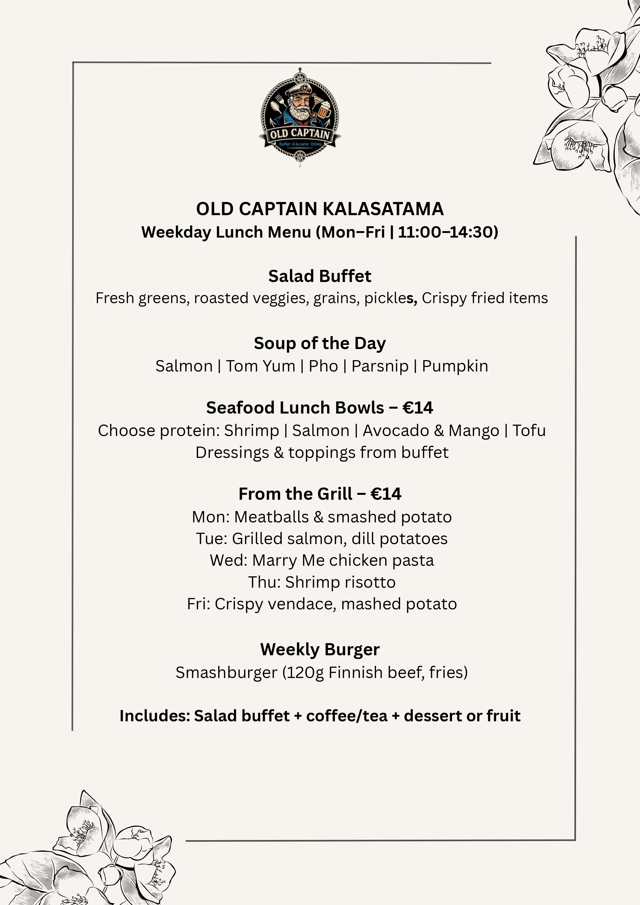 Lunch (Monday-Friday))
